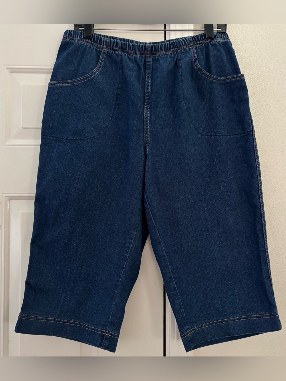 Just My Size Dark Blue Denim Ankle-Length Capri Pants